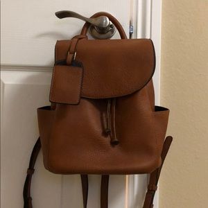 Brown mini backpack